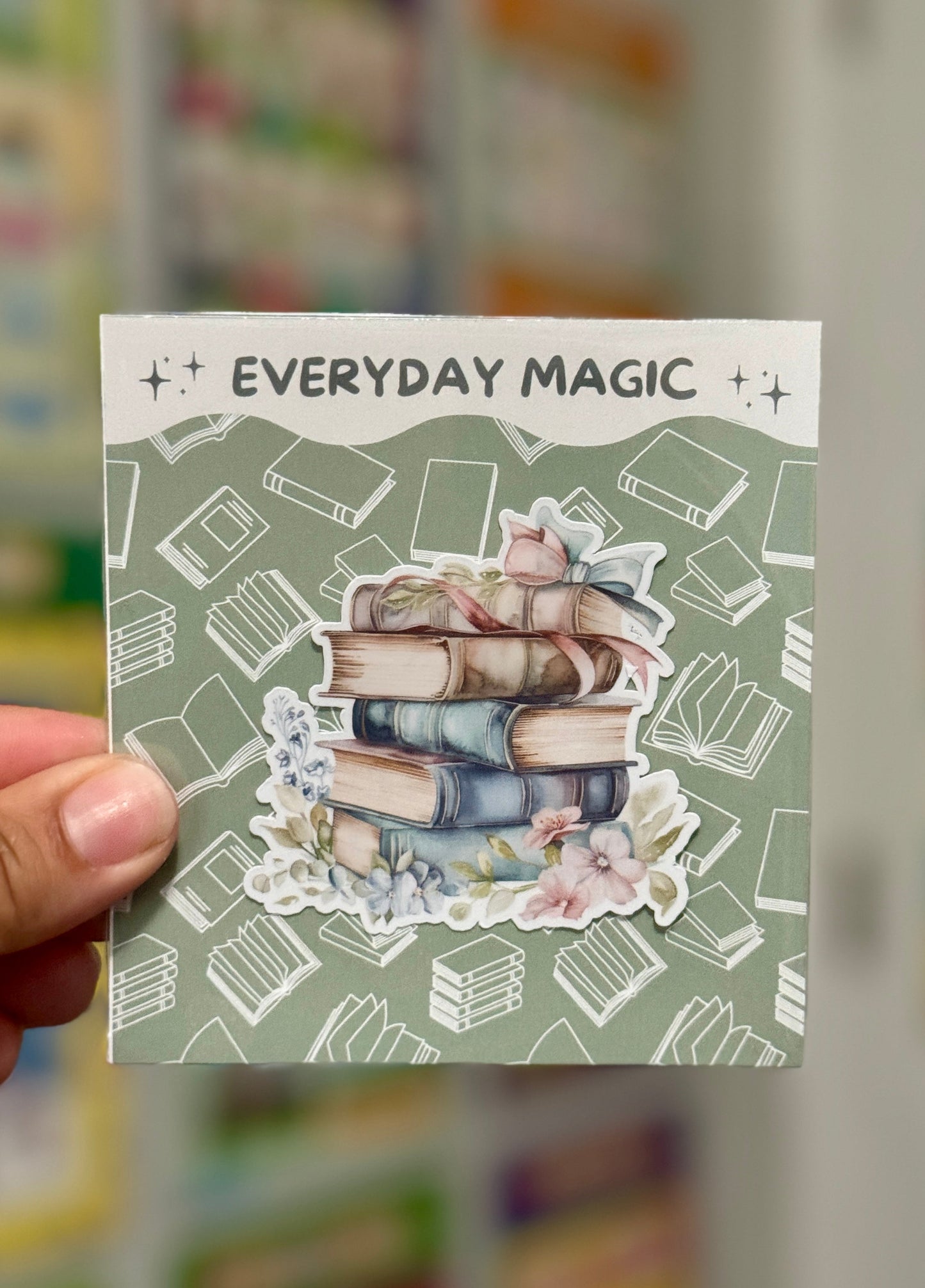 Floral Book Sticker