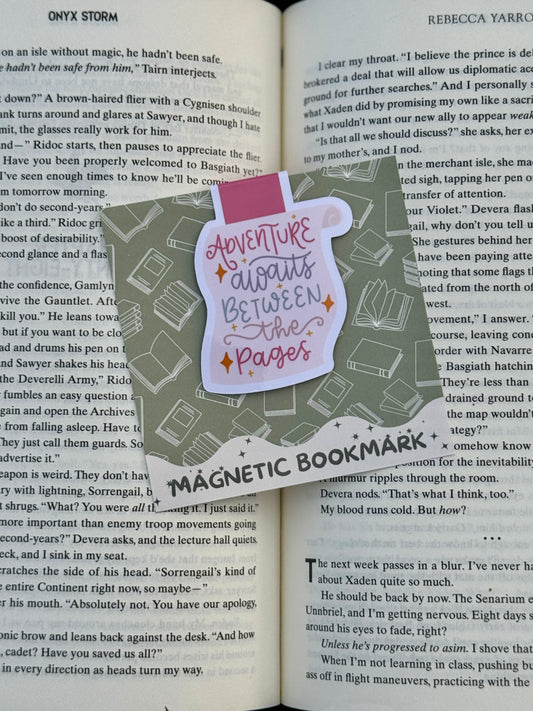 Adventure Awaits Between the Pages Magnetic Bookmark