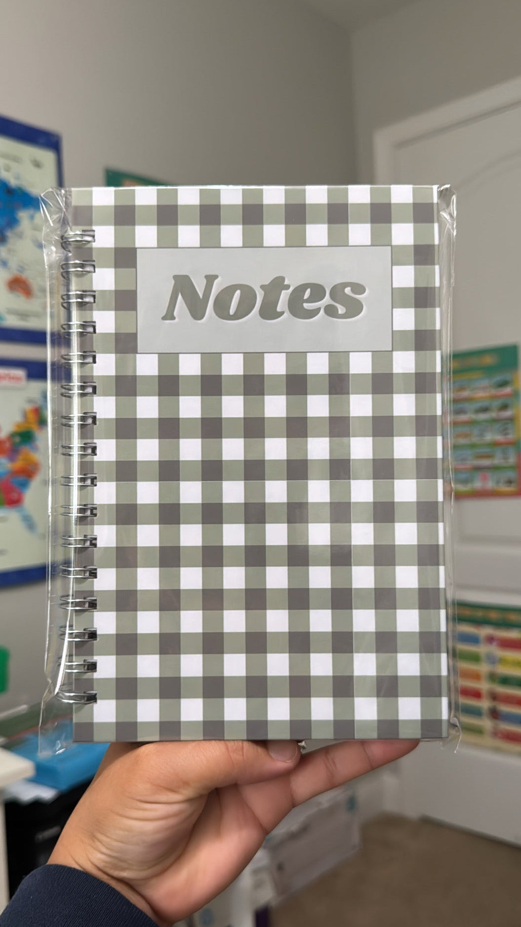 Gingham Full-Size Notebook