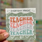 Groovy Teacher Sticker