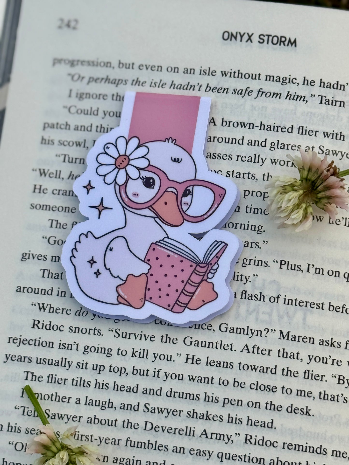 Reading Duck Magnetic Bookmark
