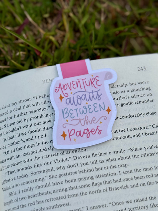 Adventure Awaits Between the Pages Magnetic Bookmark
