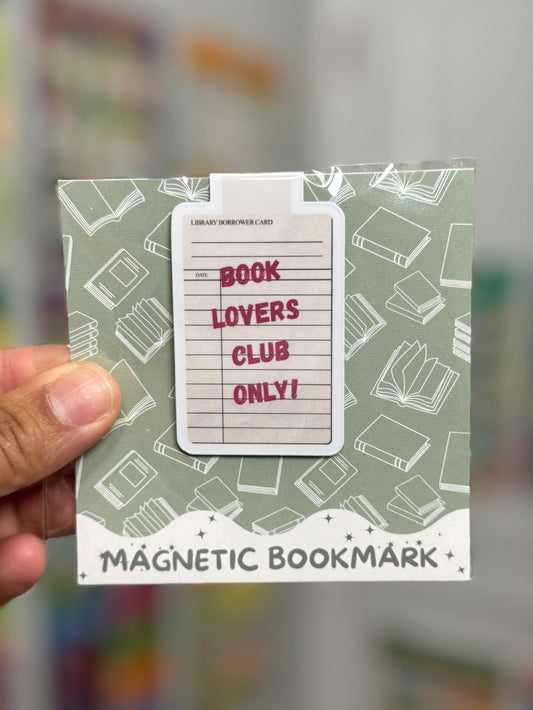 Book Lovers Club Only Magnetic Bookmark