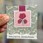Peonies Stamp Magnetic Bookmark