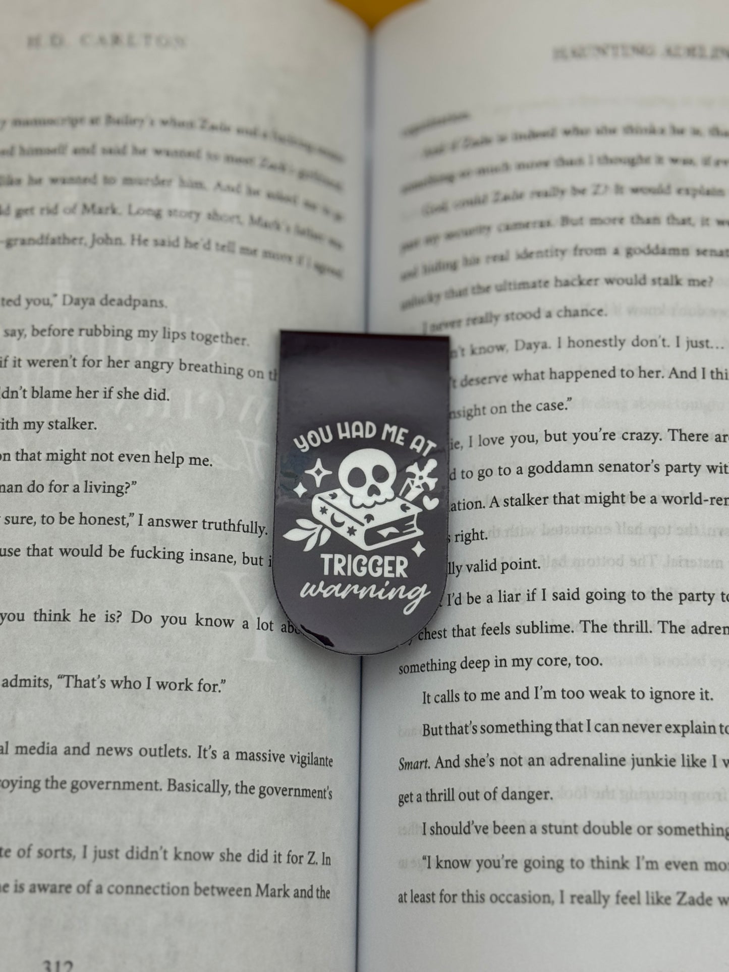 You Had Me At Trigger Warning Magnetic Bookmark