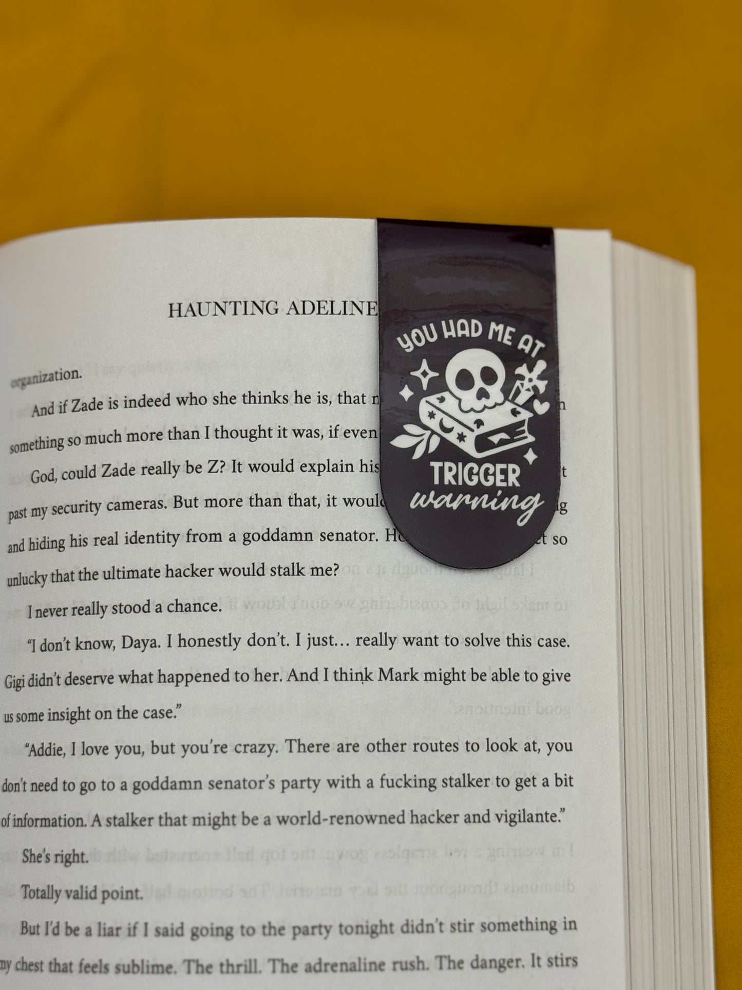 You Had Me At Trigger Warning Magnetic Bookmark