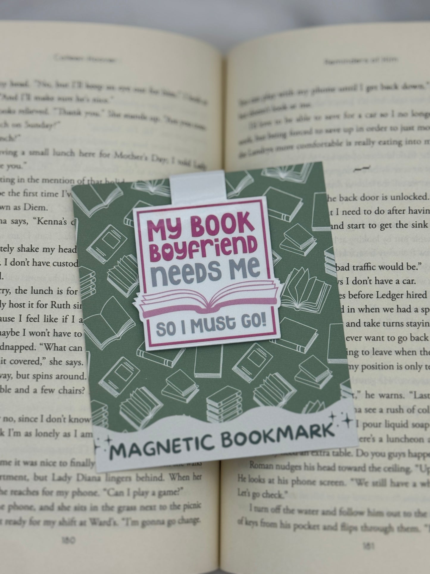 My Book Boyfriend Needs Me Magnetic Bookmark