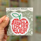 Best Teacher Ever Apple Sticker