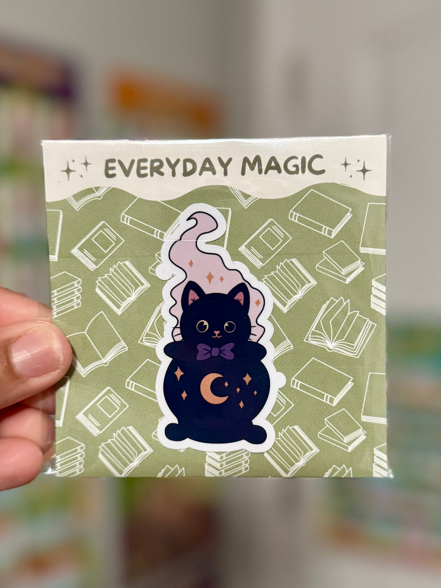 Cat in Cauldron Sticker