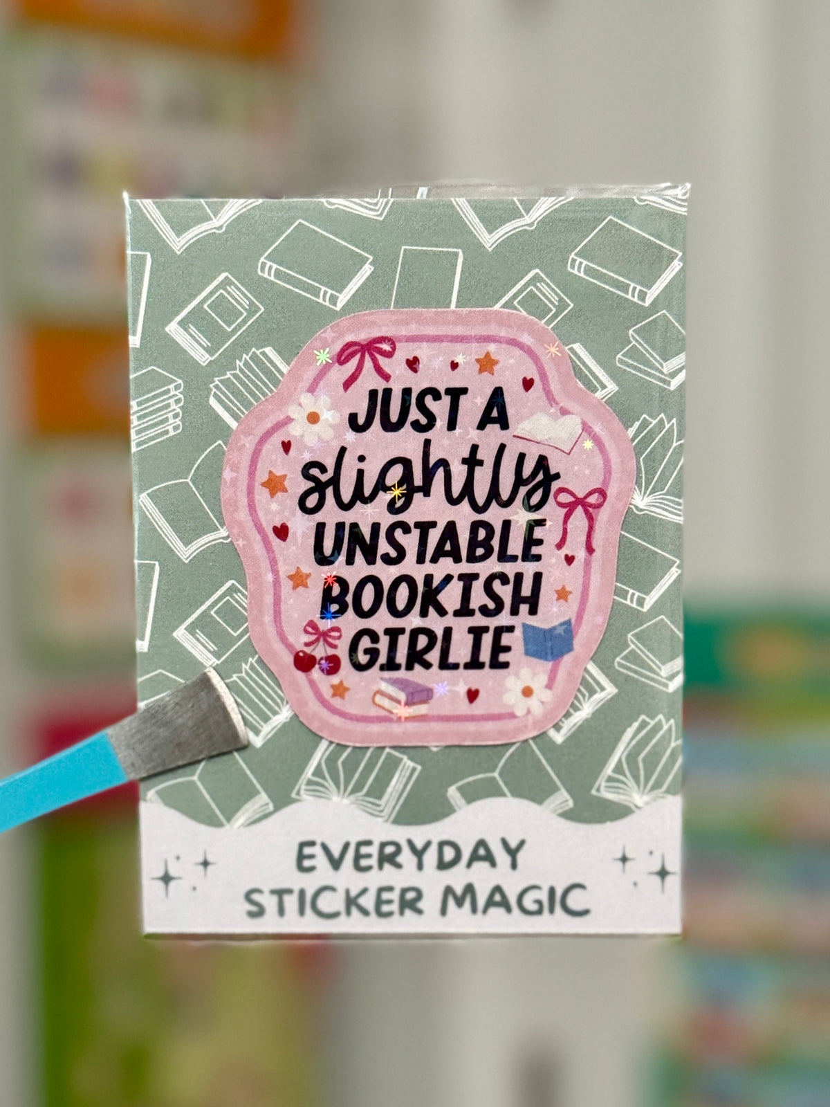 Unstable Bookish Girlie Sticker