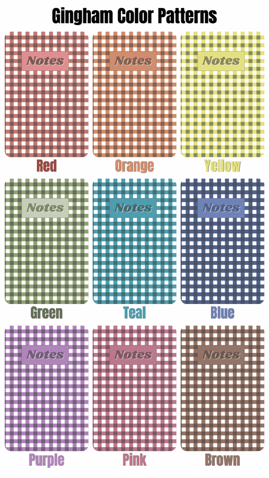 Gingham Full-Size Notebook