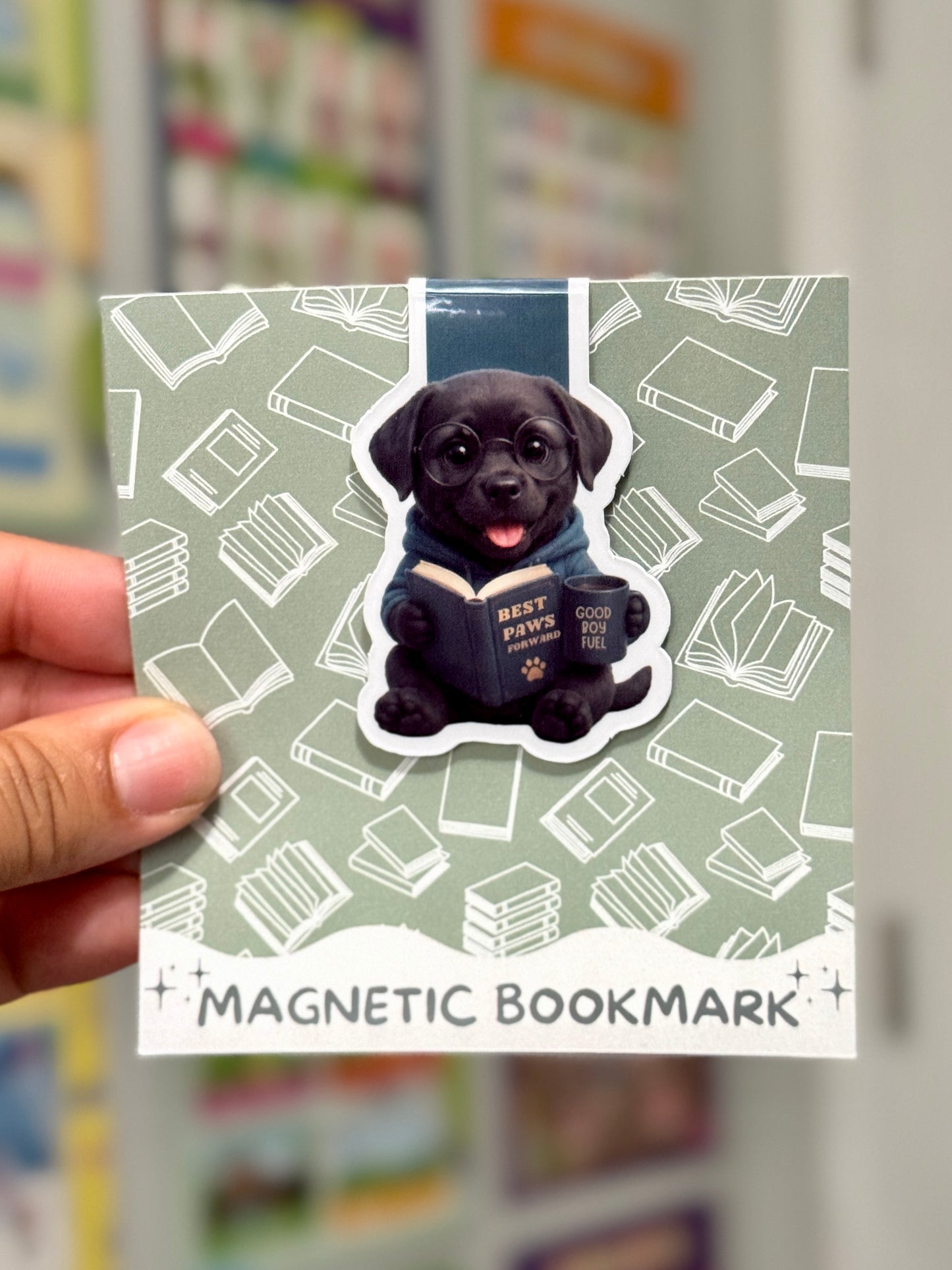Reading Dog Magnetic Bookmark