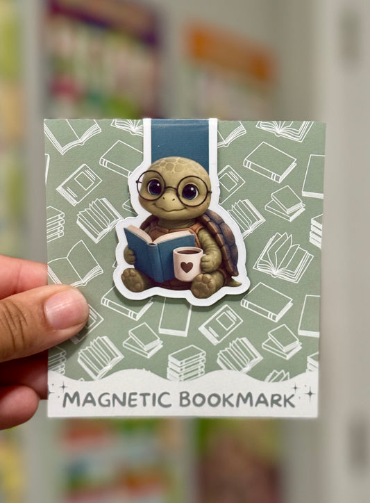 Reading Turtle Magnetic Bookmark